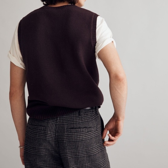 Madewell Baggy Straight Wool-Blend Pants - Picture 3 of 7